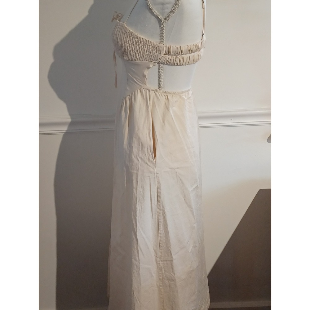 Free People Cream Smocked Bust Midi Sundress - Picture 7 of 10